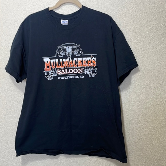 Bullwackers Saloon Men’s Black Tee.  Very Good Condition. Size XL. - Picture 1 of 6
